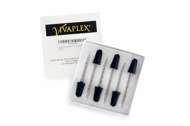 Vivaplex 6، قطارات زجاجية مدرجة، 1 مل. عبوة متنوعة من الأطوال المختلفة، طرف مستقيم، طرف منحني، وطرف دائري من البيبتات المعايرة. - Image 5